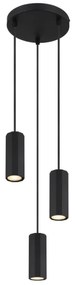 Globo 57918-3HB - Lampadario a sospensione con filo JAMES 3xGU10/25W/230V nero