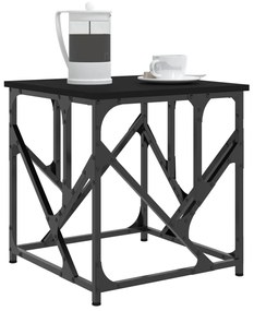 Tavolino da salotto nero 45x45x47,5 cm in legno multistrato