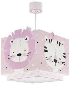 Dalber 63112S - Lampadario per bambini JUNGLE 1xE27/15W/230V rosa