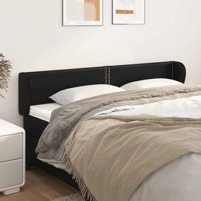 Testiera Ad Orecchio Nera 163x23x78/88 Cm İn Similpelle /
