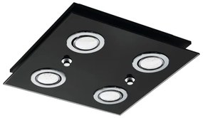 Eglo 33804 - Plafoniera LED GRATTINO 4xGU10/2,8W/230V 3000K nero