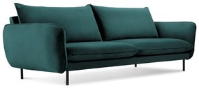 Divano in velluto verde petrolio, 230 cm Vienna - Cosmopolitan Design