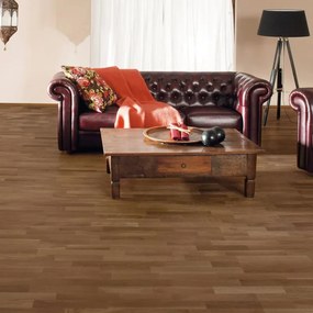 Parquet prefinito M in rovere verniciato e spazzolato rustico sp. 14/2.5 mm 1.58 m²