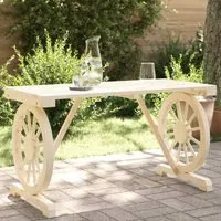 Tavolo da Giardino 115x55x65 cm in Legno Massello di Abetecod mxl 115281