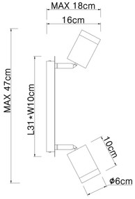 Globo 54032-2B - Luce Spot JOSEBA 2xE27/60W/230V