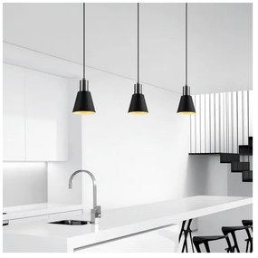 Lampadario su filo KEM 1xE27/40W/230V nero