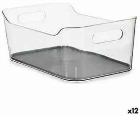 Contenitori per Cassetti Plastica riciclata Grigio 17 x 10,5 x 24,5 cm (12 Unità)