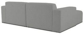 Divano angolare grigio in tessuto bouclé (angolo sinistro) Roxy - Scandic