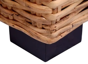 Divano a 3 posti in rattan naturale