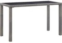 Tavolo da Giardino Antracite 123x60x74 cm in Polyrattan 46448