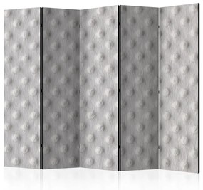Paravento design Orso Bianco II - texture ruvida di carta igienica grigia