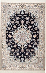 Nain Tappeto persiano 170x120 Blu (Iran) Annodato A Mano