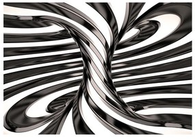 Fotomurale  Black and white swirl  Colore bianco e nero, Dimensioni e Misure 150x105