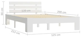 Giroletto Bianco in Legno Massello di Pino 120x200 cm