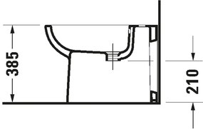 Duravit 22411000002 - Bidet a pavimento D-CODE 35,5x52,5 cm ceramica/bianco lucido