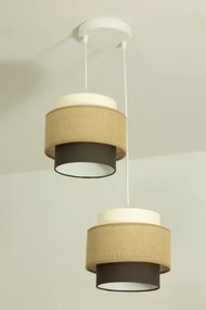 Brilagi - Lampadario a sospensione su cavo RESNA 2xE27/60W/230V Ø 30 cm beige/nero