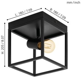 Eglo 98331 - Plafoniera SILENTINA 1xE27/40W/230V