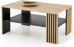 Tavolino da caffè Femina in rovere artigianale/nero