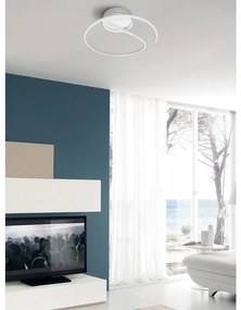 Plafoniera moderno LED Norha, bianco x cm, luce CCT dimmerabile NOVECENTO