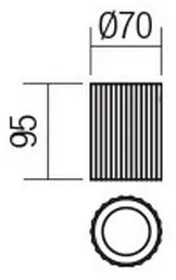 Redo 01-2554 - Faretto DELPHI 1xGU10/7W/230V Ø 7 cm bianco