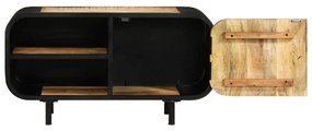 Mobile porta tv 90x30x48 cm in legno di mango grezzo