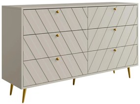 Comò 6 cassetti Beige  - TEODA di PASCAL MORABITO