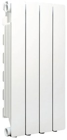 Radiatore acqua calda PRODIGE MODERN in alluminio, 4 elementi, interasse 600 mm, bianco
