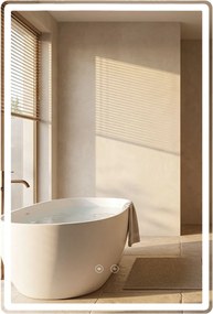 Specchio LED MARLO con illuminazione ambient – 70x50 cm