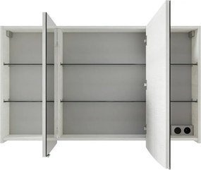 Specchio Contenitore Contea Con Illuminazione PELIPAL destro rovere bianco L 120 x H 70 x P 17 cm, completo di presa ed interuttore