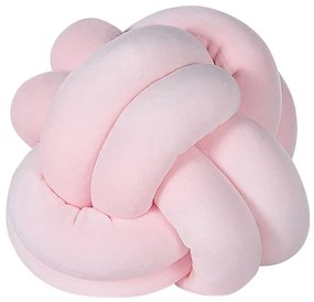 Cuscino nodo in velluto 20 x 20 cm rosa MALNI Beliani