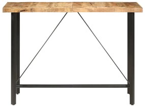 Tavolo da bar 150x70x107 cm in legno ruvido di mango