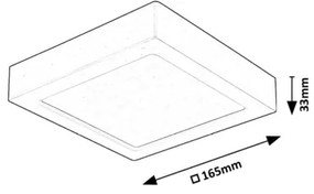 Rabalux 71208 - Plafoniera LED SHAUN LED/15W/230V 16x16 cm bianco