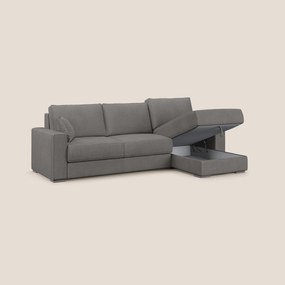 Dream Divano letto angolare in microfibra effetto pelle smacchiabile T15 antracite