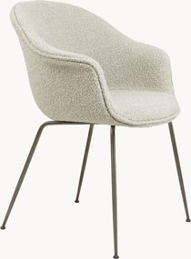 Sedia con braccioli in bouclé Bat