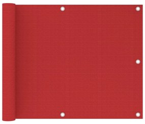 Schermo Frangivista Per Balcone Rosso 75x500 Cm İn Hdpe /