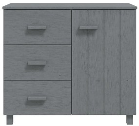 Credenza hamar grigio scuro 90x40x80 cm legno massello di pino