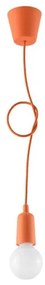 Lampadario su filo DIEGO 1xE27/60W/230V arancione
