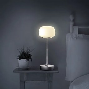 Lampada da tavolo LED dimmerabile con funzione Touch RIMINI LED/2W/5V USB 2000 mAh cromo/bianco