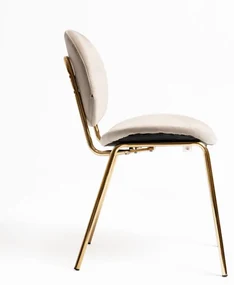 Sedie Lenor Golden Velluto - Beige