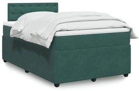 Giroletto A Molle Con Materasso Verde Scuro 120x200 Cm Velluto /