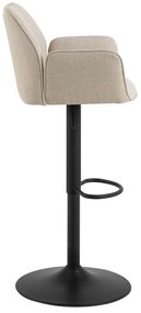 Sgabello da bar beige con altezza regolabile/con braccioli (altezza della seduta 85 cm) Glenda – Actona