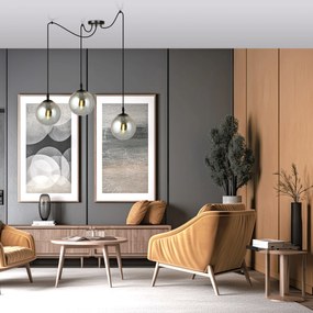 Lampadario a sospensione GIGI 3 BLACK GRAFIT