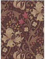 Morris & Co Carta da parati Golden Lily - Fig/ Burnt Orange