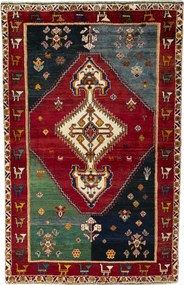 Shiraz Tappeto persiano 220x140 Rosso (Iran) Annodato A Mano