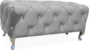Pouf Hestia in velluto grigio - Blu14
