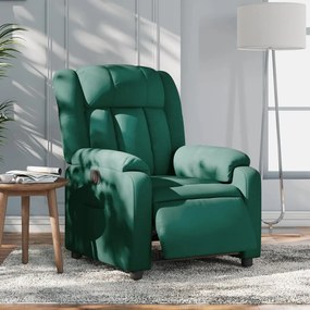 Poltrona Elettrica Reclinabile Verde Scuro İn Tessuto /