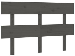 Testiera per letto grigia 144x3x81 cm in legno massello di pino