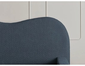 Letto matrimoniale in blu scuro imbottito con spazio contenitivo con rete inclusa 180x200 cm Orlane – Bobochic Paris