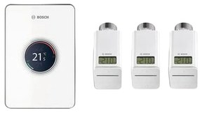 Kit termostato BOSCH Easy wi-fi con 3 testine bianco