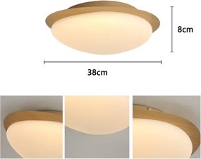 Brilagi - Plafoniera LED VISBY WOOD LED/18W/230V Ø 38 cm marrone